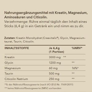 Sculpt Komplex mit Kreatin, Aminosäuren & Magnesium - 30 Tage testen