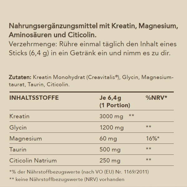 Sculpt Komplex mit Kreatin, Aminosäuren & Magnesium - 30 Tage testen