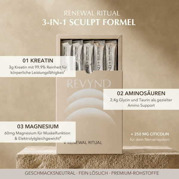 Sculpt Komplex mit Kreatin, Aminosäuren & Magnesium - 30 Tage testen